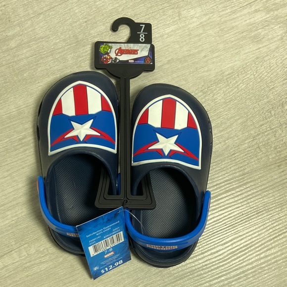 Marvel Other - Marvel Kids Captain America Shield Slippers - Blue and Red boys (toddler) 7-8